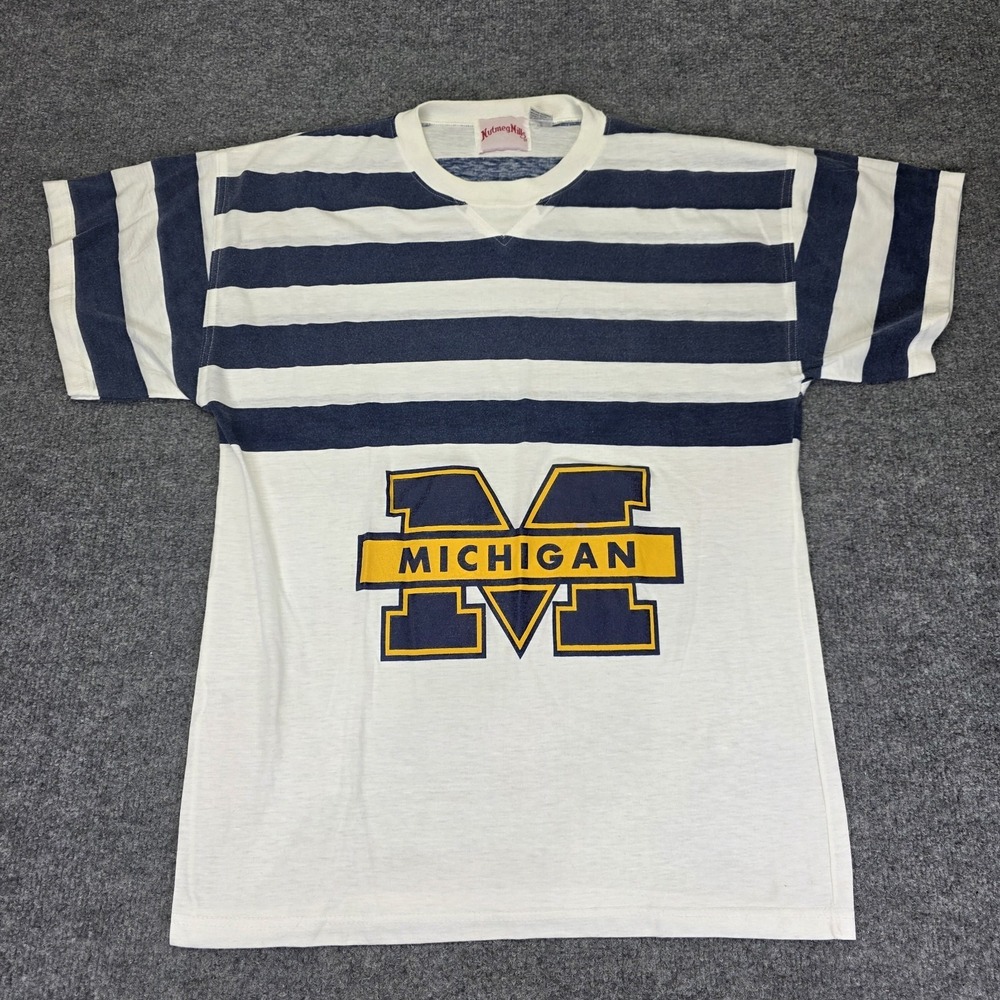 VTG‎ Michigan Wolverines Shirt Mens Large Crewneck USA 80s Nutmeg Mills